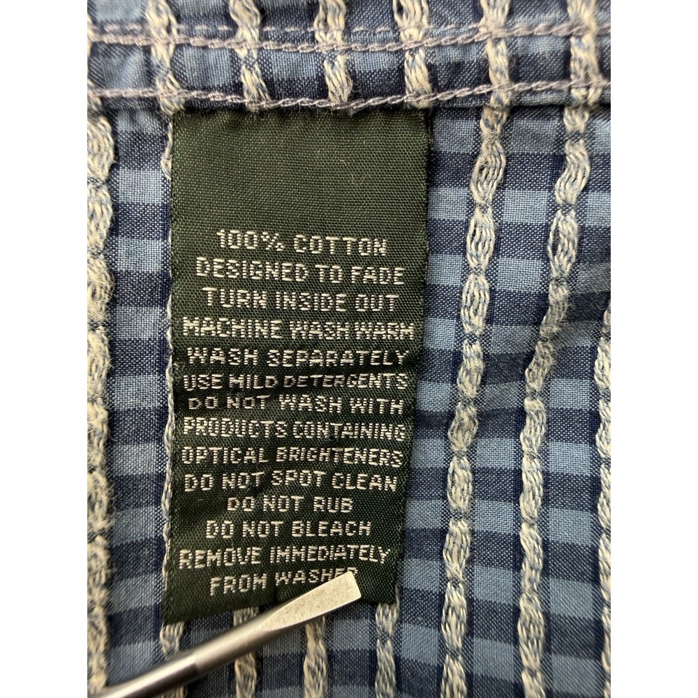 Rodd & Gunn Sports Fit Shirt Mens L Blue Check Short Sleeve Cotton Woven Italy - Picture 6 of 13